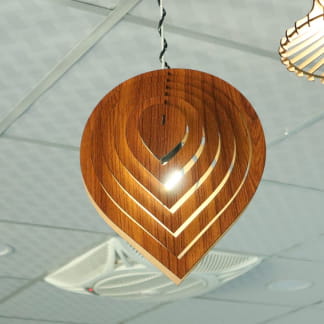 Laser Cut Wood Pendant Lamp Free Vector