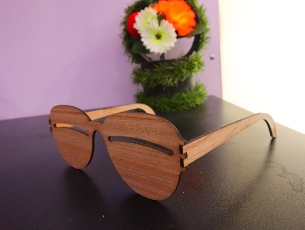 Laser Cut Wooden Sunglasses 3mm DXF File