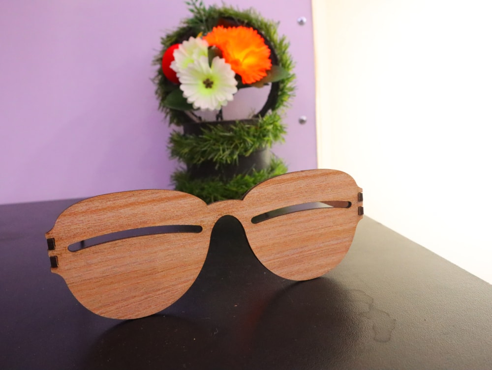 Laser Cut Wooden Sunglasses 3mm DXF File