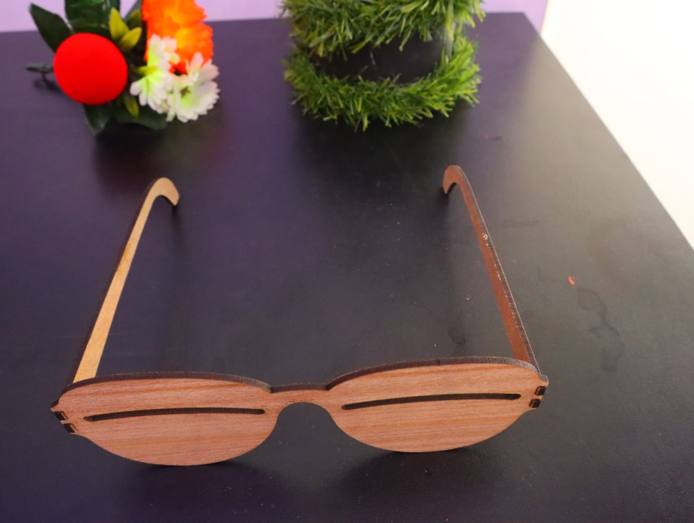 Laser Cut Wooden Sunglasses 3mm DXF File