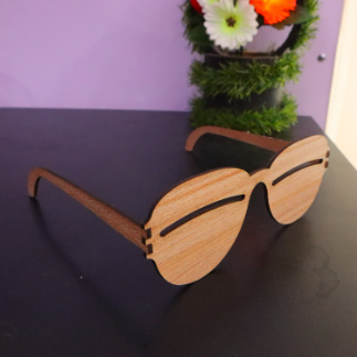 Laser Cut Wooden Sunglasses 3mm DXF File