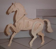 Puzzle 3D z koniem wycinane laserowo 2mm