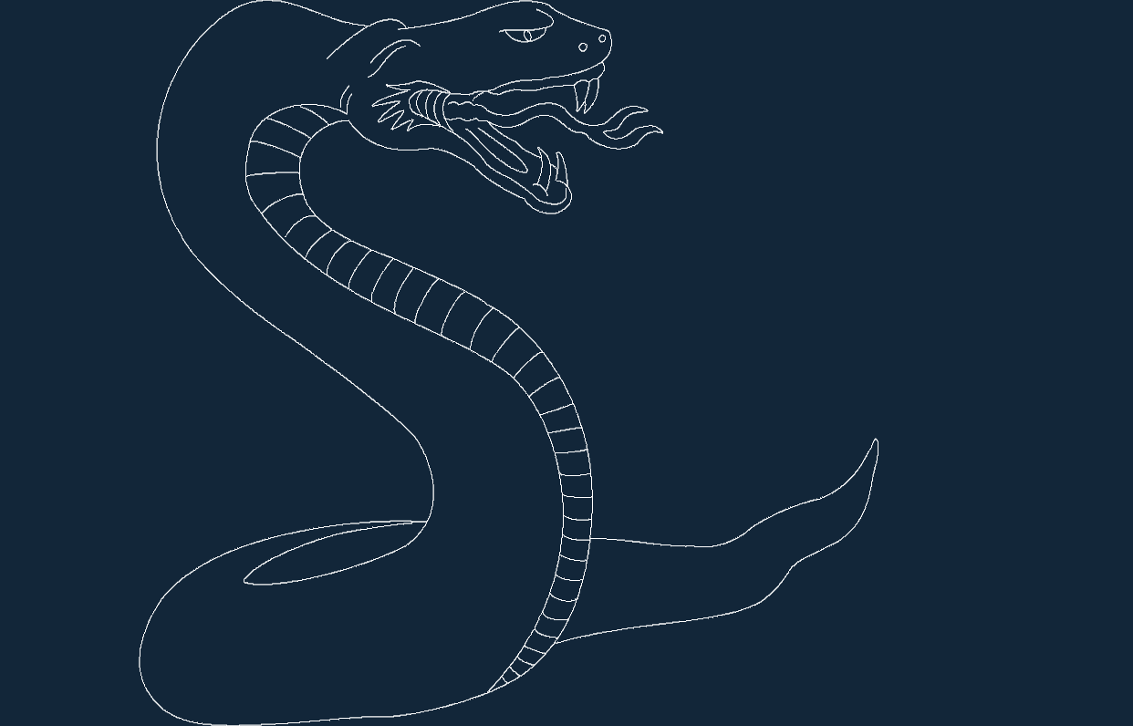 dxf-файл Змея Змея