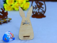 Laser Cut Easter Bunny Egg Holder 3mm Free Vector