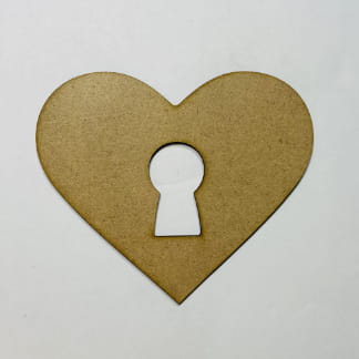 Laser Cut Wooden Heart Cutout with Keyhole Free Vector