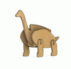 Laser Cut Dino 3D Puzzle SVG File