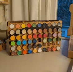 Laser Cut Cardboard Paint Rack SVG File