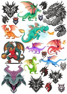 Dragons Set Free Vector