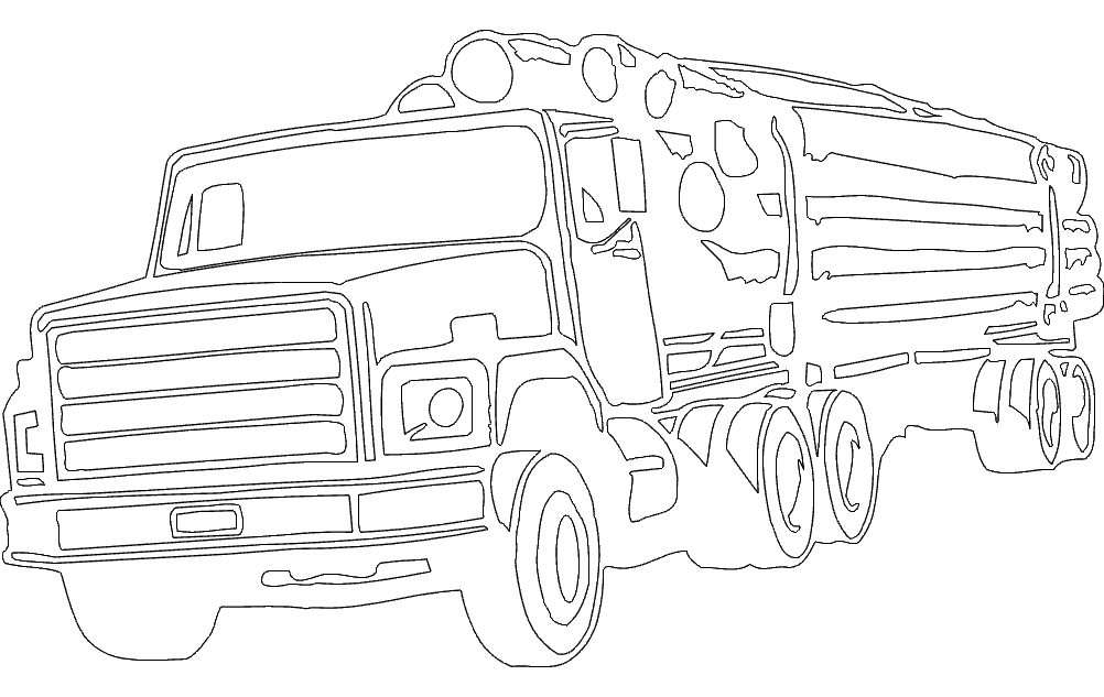 Wood Transportation Truck DXF File