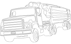 Wood Transportation Truck DXF File