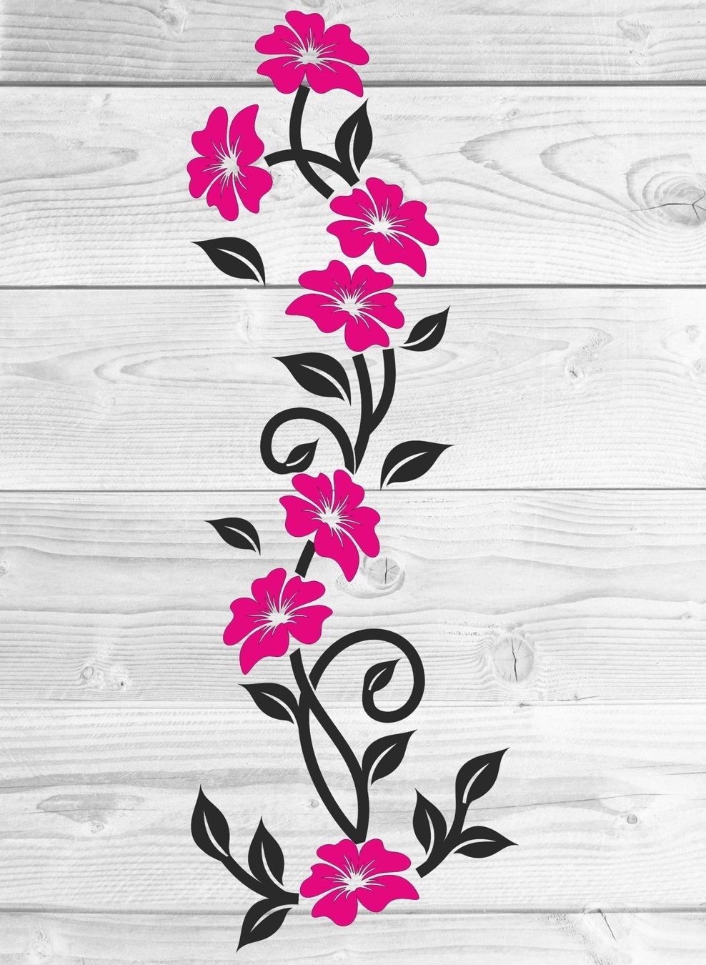 ديكور حائط زهور مقطعة بالليزر