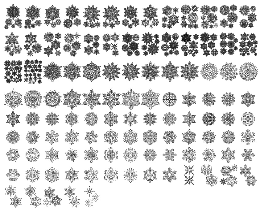 Laser Cut Christmas Window Clings Snowflakes Window Decals Stickers Free Vector