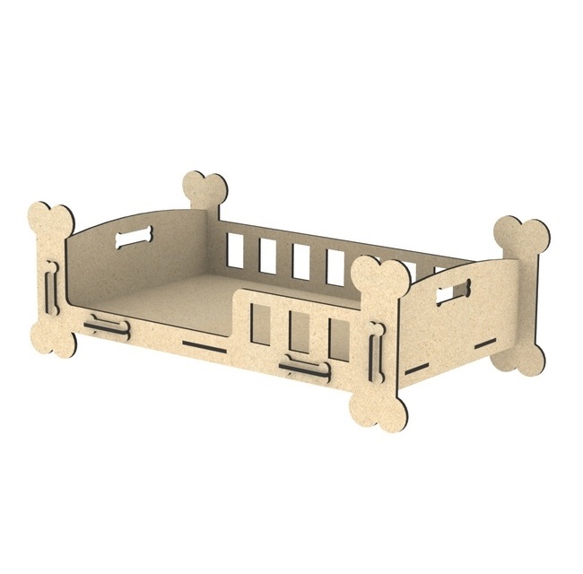 Лазерная резка милая кровать для собак кроватка для щенков мебель для домашних животных
