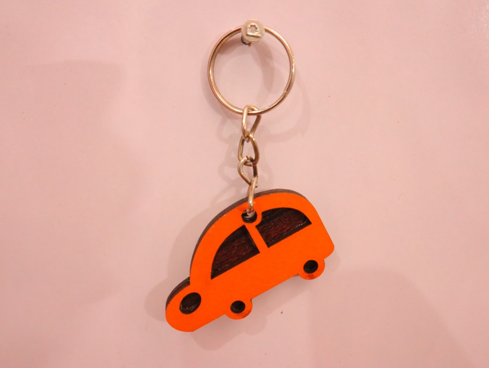 Laser Cut Car Key Ring Free Vector