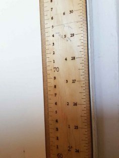 Laser Cut Portable Height Measuring Ruler DXF File