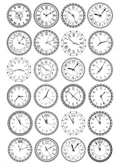 Conjunto de vectores de relojes