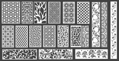 Decorative Panels Geometric Patterns Free Vector