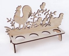 Laser Cut Easter Egg Stand Template DXF File