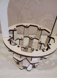 Лазерная резка деревянной корзины для конфет