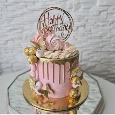 Lasergeschnittener Happy Birthday Cake Topper