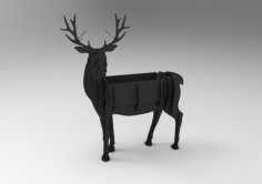 Deer BBQ cnc vector plan Free Vector
