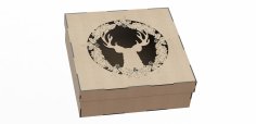 Caja de regalo de madera cortada con láser