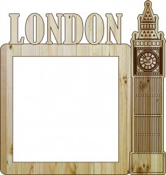 Laser Cut Photo Frame London DXF File