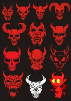 Devils Sets Free Vector