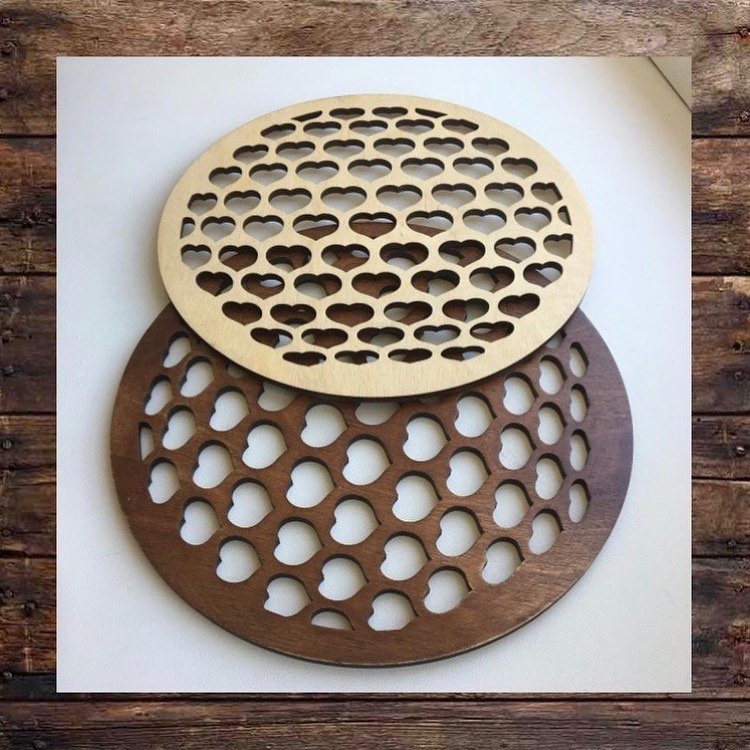Laser Cut Heart Coasters