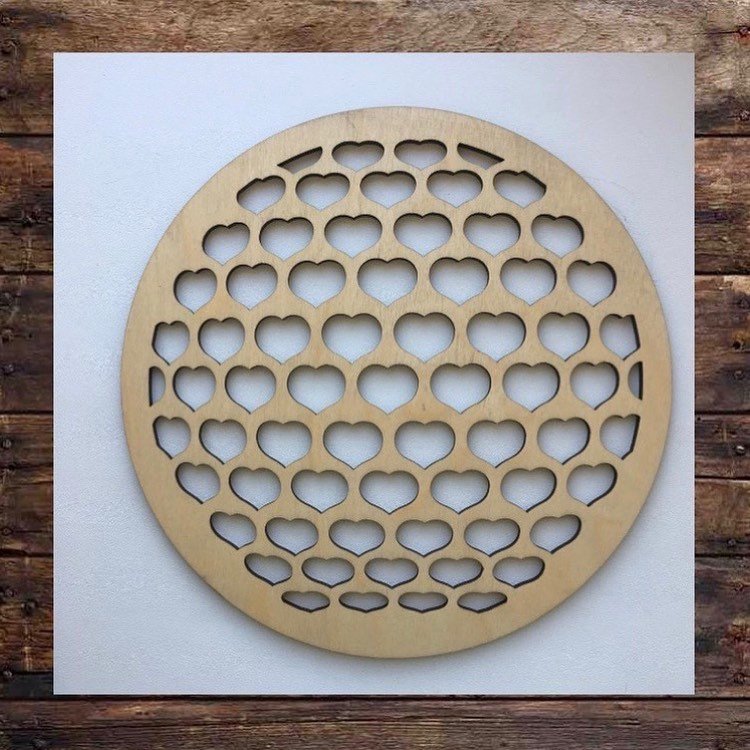 Laser Cut Heart Coasters