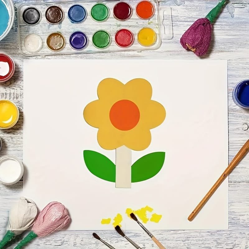 Laser Cut Flower Wooden Floral Shape for DIY Painting and Home Holiday Decorations