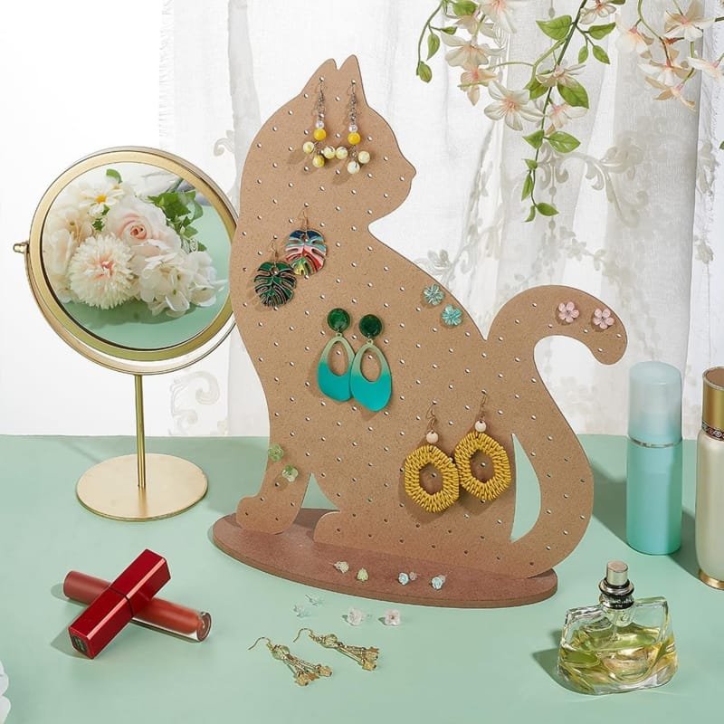 Laser Cut Cat Earring Display Stand Earring Storage Organizer Holder