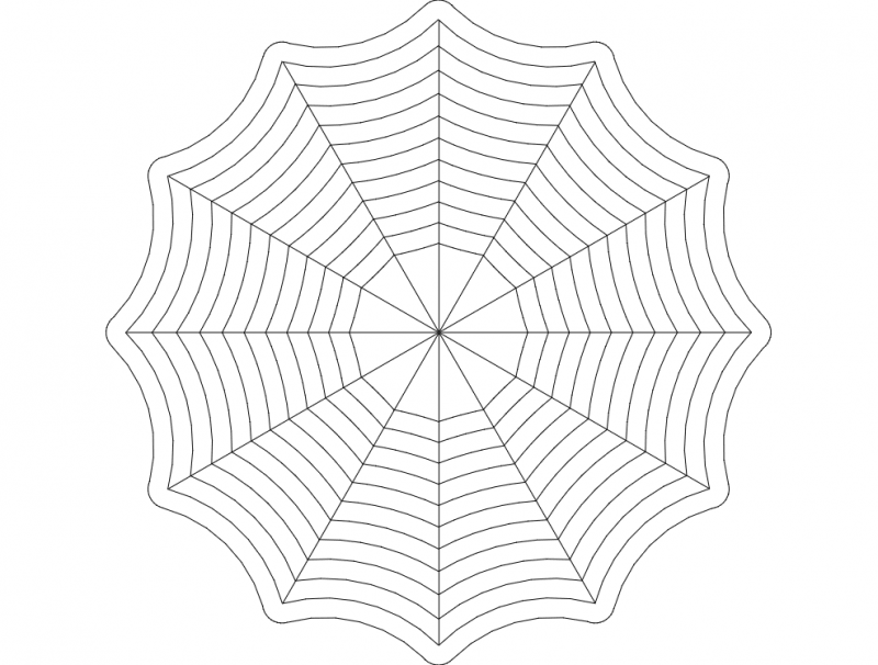 Örümcek ağı 8x8 dxf Dosyası