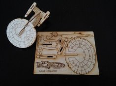 Laser Cut USS Enterprise Ornament Card