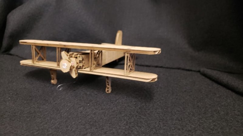 Laser Cut Cardboard Bi-Plane