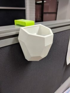 Hook Planter For Office Dividers 3D Printer Model