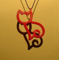 Cat Pendant (2) 3D Printer Model