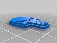 Punisher Pendant 3D Printer Model