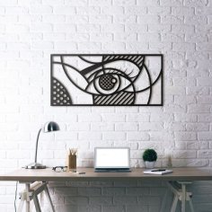 Eye Wall Sculpture 2D 3D Printer Model