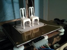 Miniature Queen Anne Chair 3D Printer Model