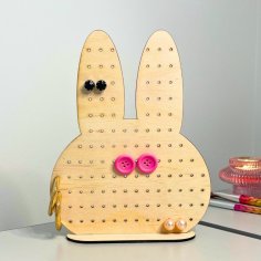 Laser Cut Bunny Earring Holder