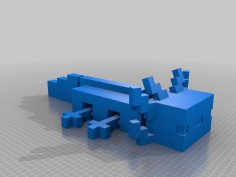 Articulated Minecraft Axolotl 3D Printer Model