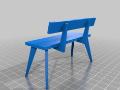 Hall Bench 1:12 Scale 3D Printer Model