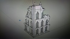 Gothic Building Scenery 40k Titan Knight 3D Printer Model