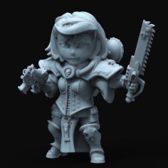 The Cutest Chibi Battle Nun 3D Printer Model