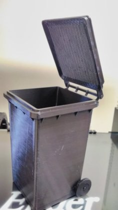 Wheelie Bins UK Style 1:10 Scale 3D Printer Model