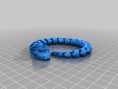 Articulated Snake With Cowboy Hat 3D Printer Model