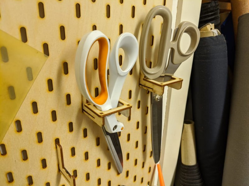 Laser Cut IKEA SKADIS Compatible Pegboard & Snap-fit Hooks DXF File