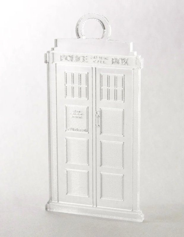 Laser Cut Tardis Necklace SVG File