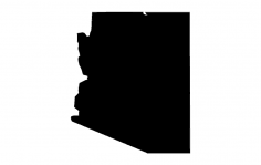 Carte d'état des États-Unis Arizona Az fichier dxf